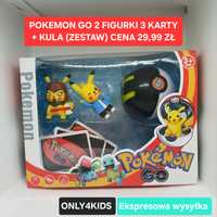 Pokemon GO (zestaw) 2 figurki + kula + 3 karty