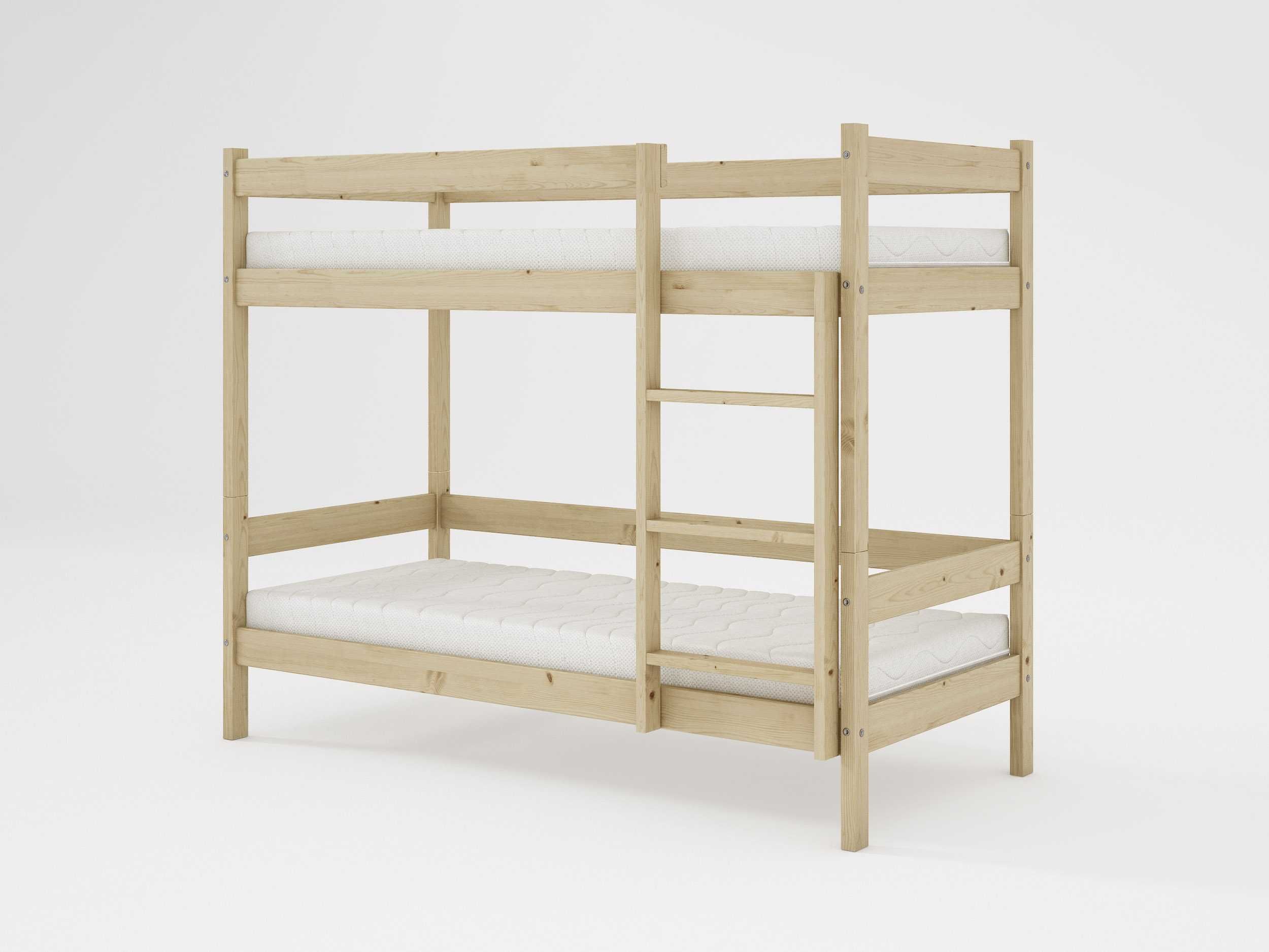 Łóżko PIĘTROWE HIT 90x200 Łóżka drewniane sosnowe producent grajapl