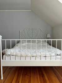 Łóżko podwójne białe Ikea 140x200