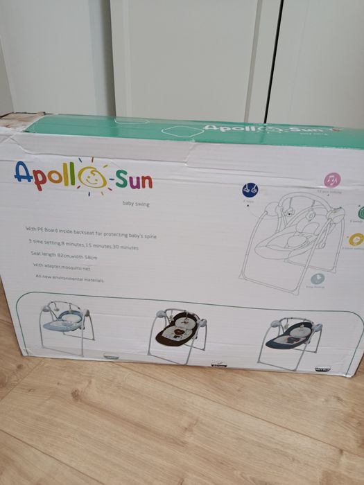 Bujaczek elektryczny leżaczek huśtawka niemowlęca Apollo Sun Nowa