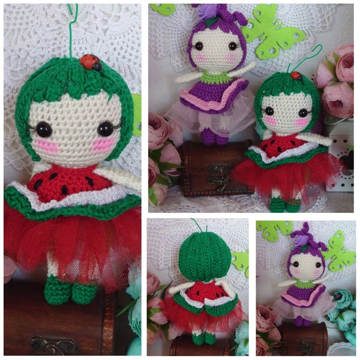 В'язані іграшки. Янгол. Лялька. Пупс. Тигр.