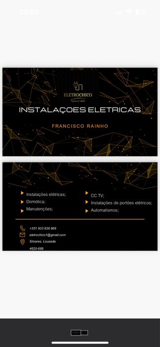 .	Serviços de eletricista certificado nas zonas de Lousada e Penafiel