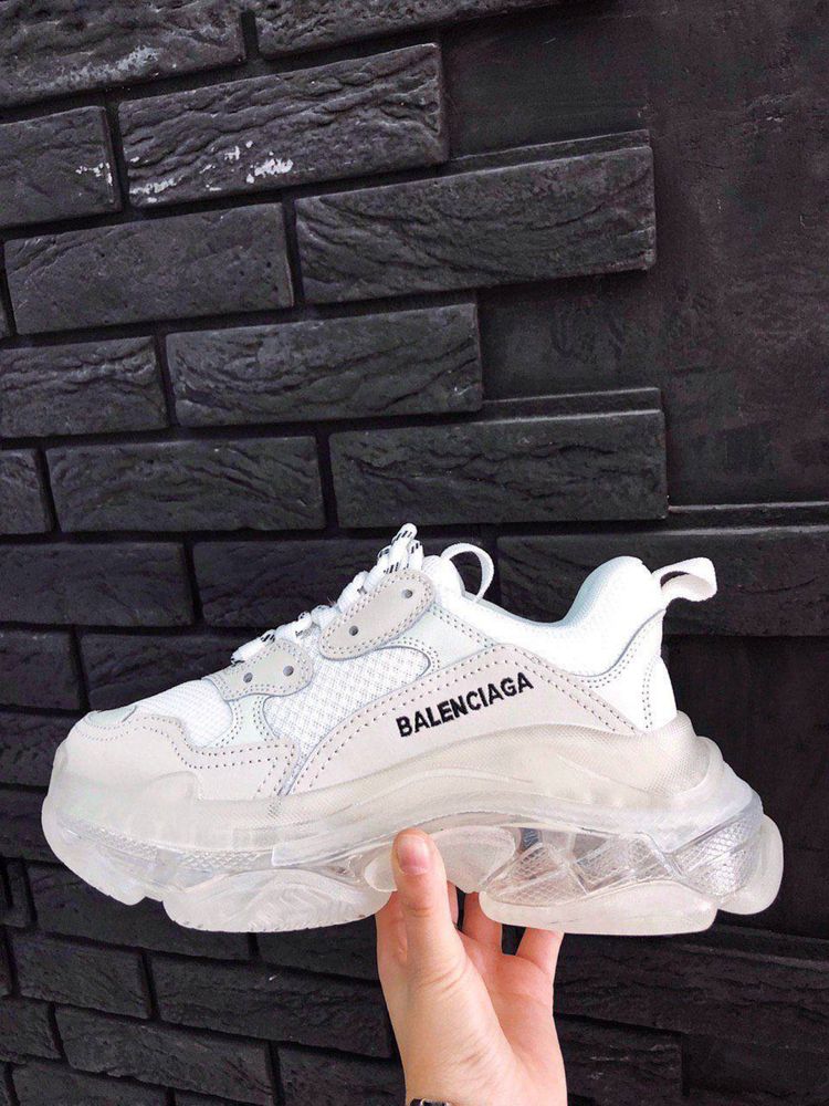 Buty Balenciaga Triple S clear sole white