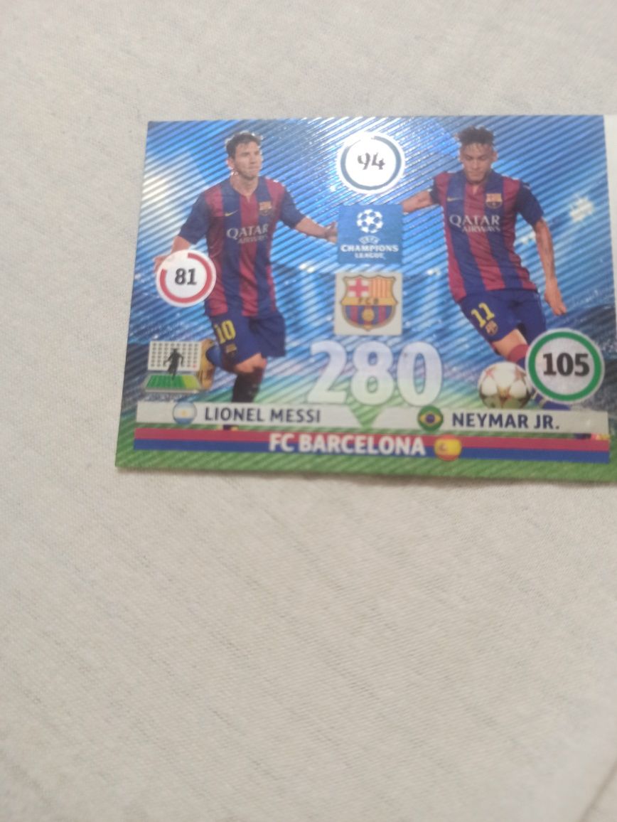 Karta piłkarska duło Neymar Jr i Lionel Messi z roku 2014/2015