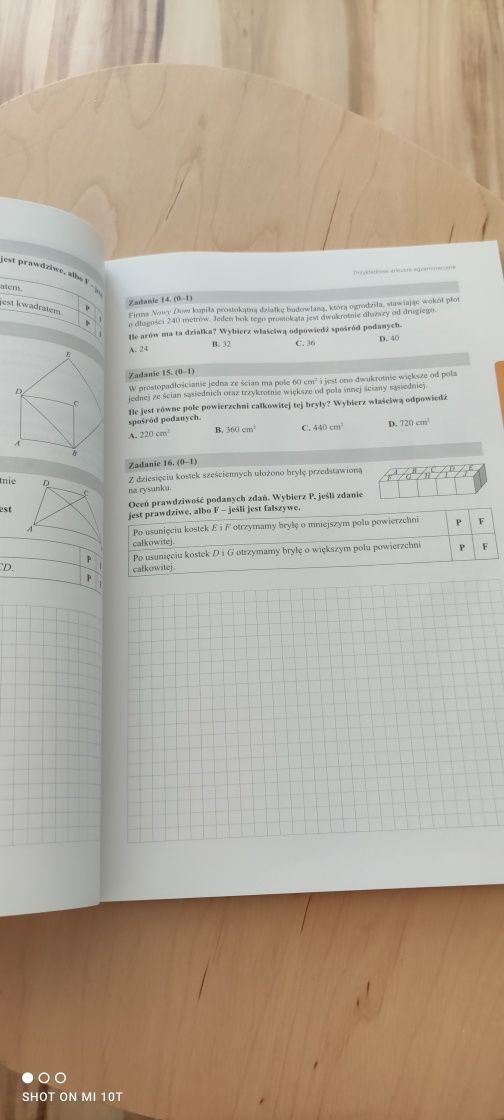 Teraz egzamin ósmoklasisty, matematyka arkusze