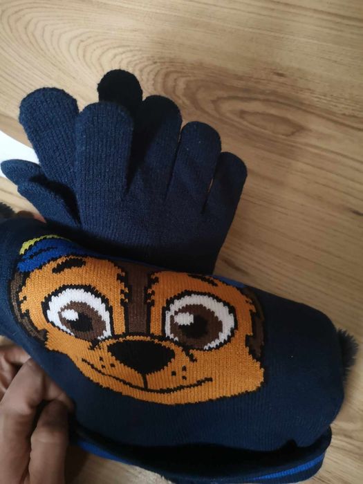 Zestaw czapka komin rekawiczki