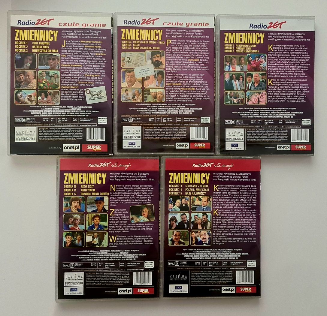 Serial Zmiennicy 5 dvd.