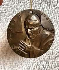 Jan Paweł II papież dewocjonalia medal Częstochowa brąz