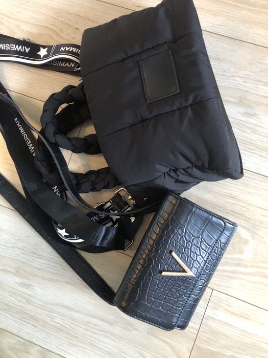 Dwie torebki puffer i valentino