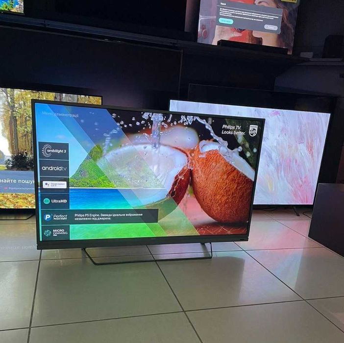 55"  4К PHILIPS Ambilight Смарт Український 55PUS6482 з Німеччини