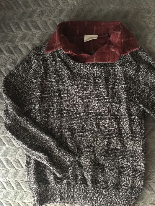Sweter elegancki z koszulą 98 święta