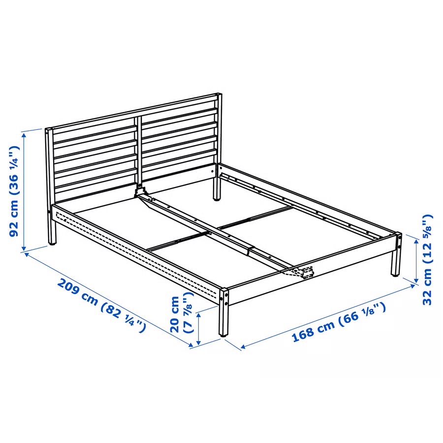 Łóżko IKEA TARVA z materacem 160 x 200 cm