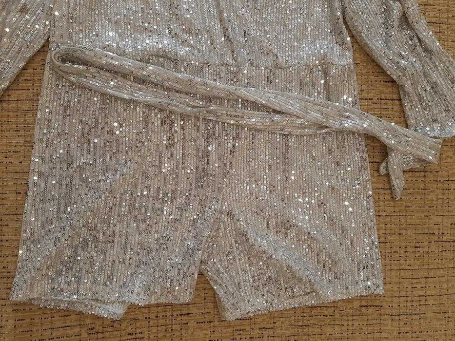 Комбінізон боді бодік шорти ромпер вечірний блискучий