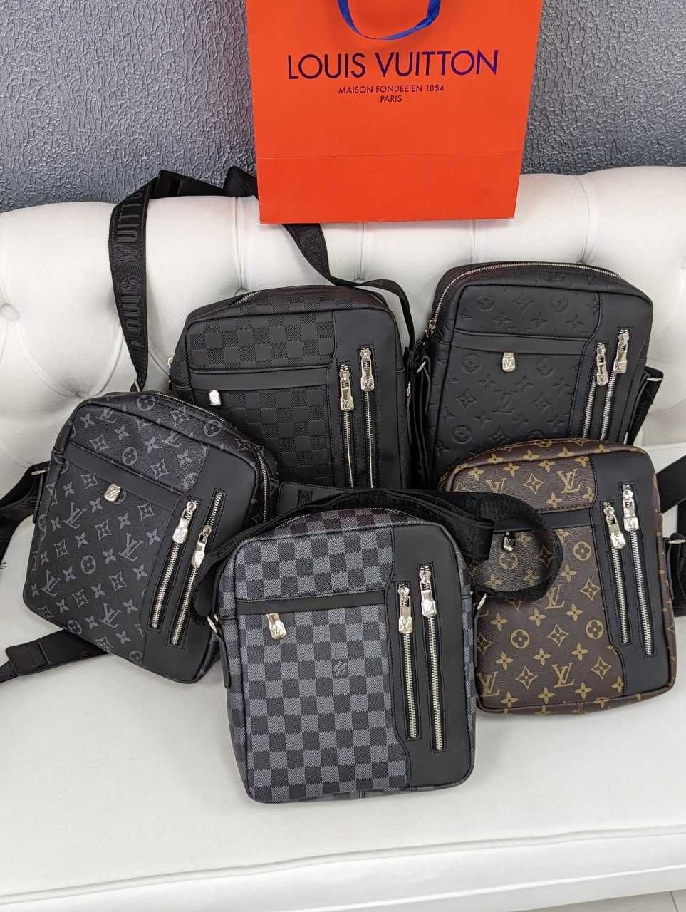 Мужская сумка барсетка Louis Vuitton через плечо мессенджер Луи Виттон