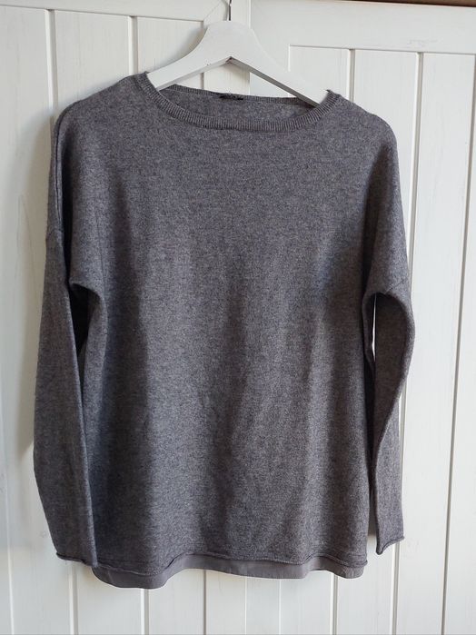 Gc fontana sweter szary wełniany z kaszmirem r.38