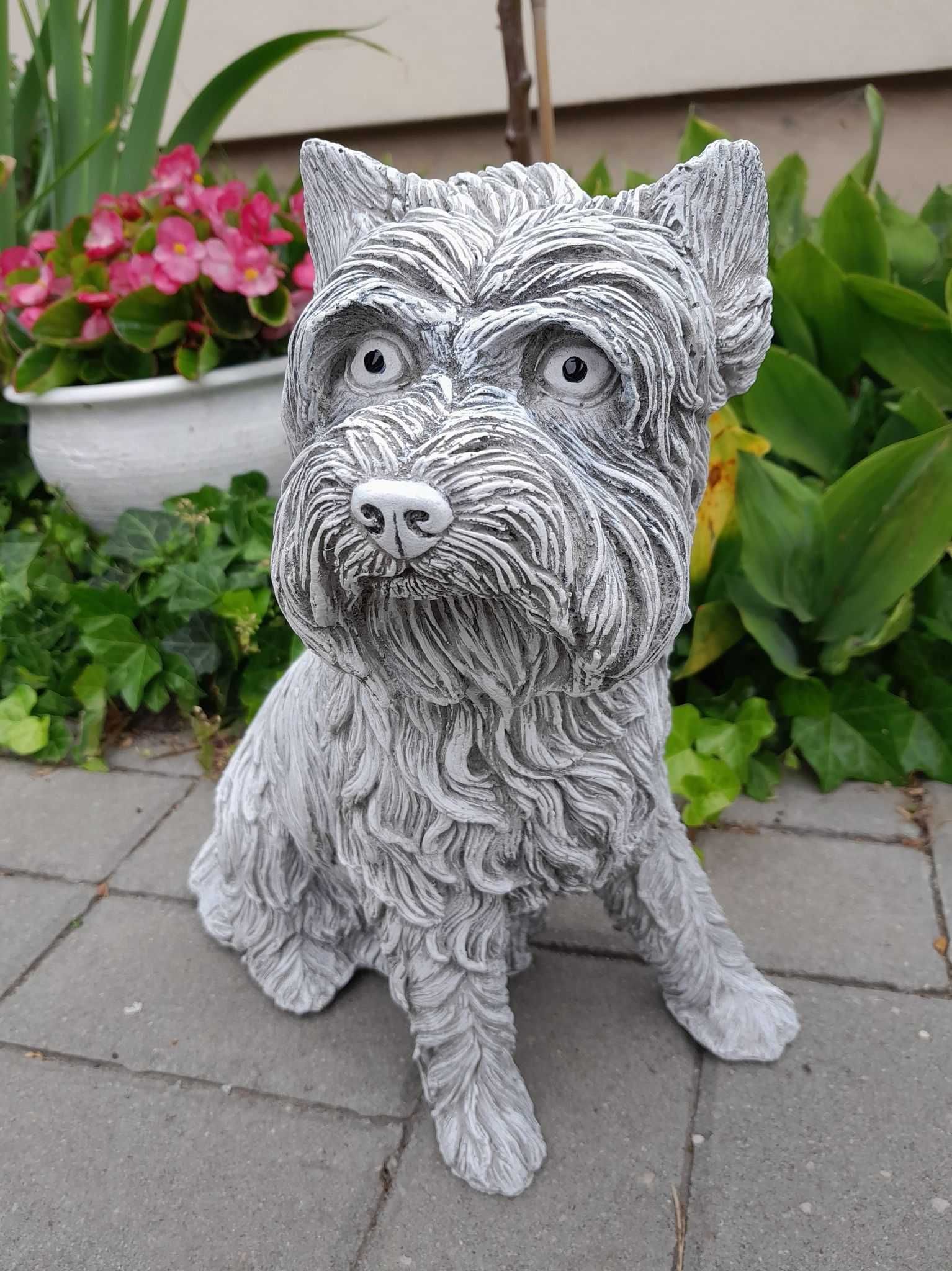 Ozdoba betonowa Pies Terier Figurka Ogród Dom na prezent