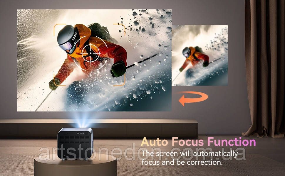 Cупер мультимедійний проектор SUREWHEEL SW30 Full HD 1080P 4K LED