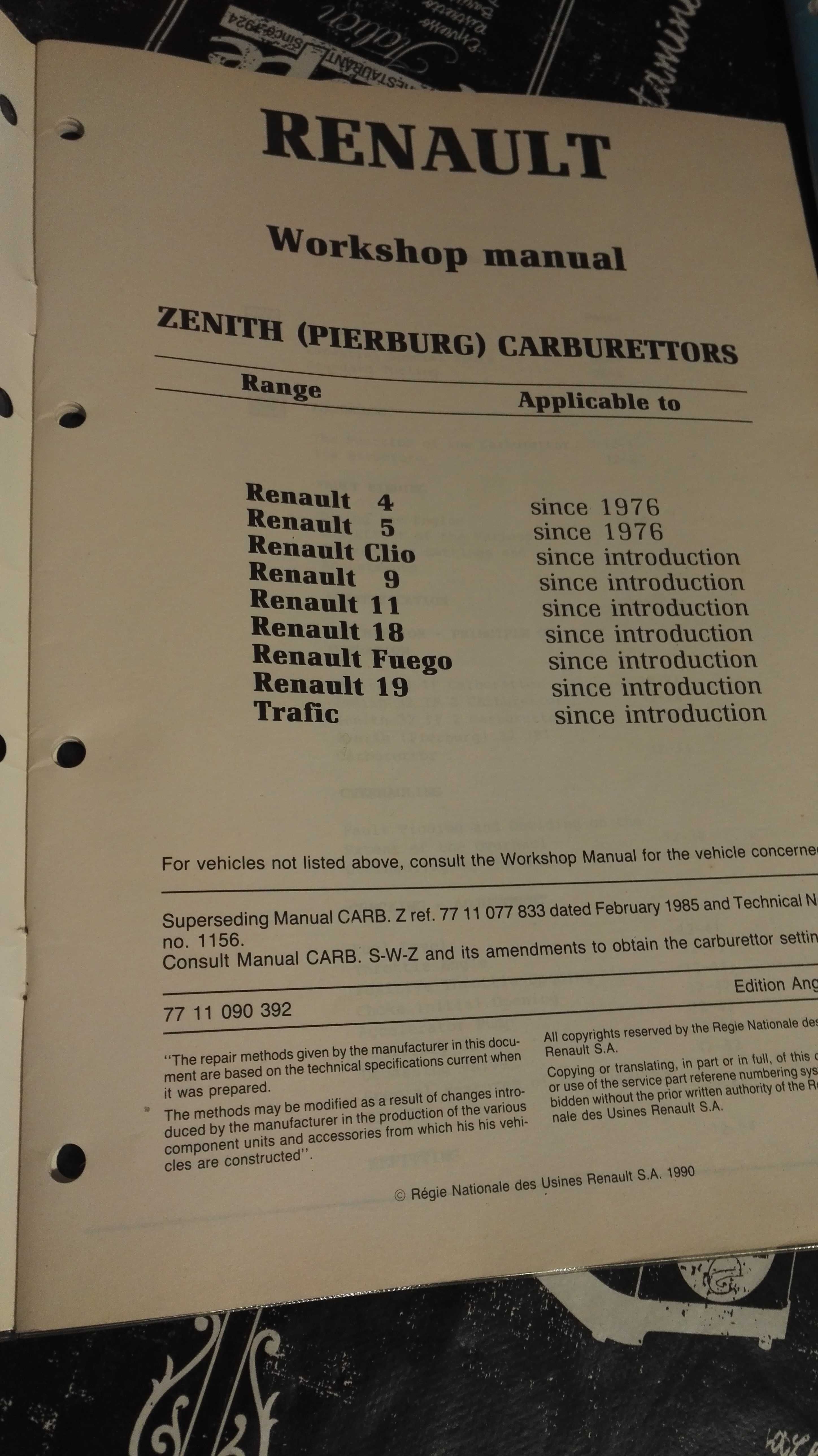 Renault 4,5...Trafic.Oryginalna książka serwisowa.Okazja.!