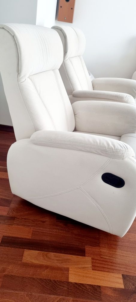 Sofa i dwa fotele Swalen bianco