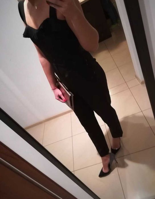 Kombinezon czarny elegancki H&M rozmiar M sylwester święta studniówka
