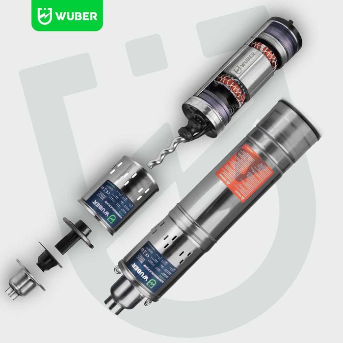 POMPA GŁĘBINOWA Śrubowa 550W DO WODY CZYSTEJ do studni 1500 L/h 1"
