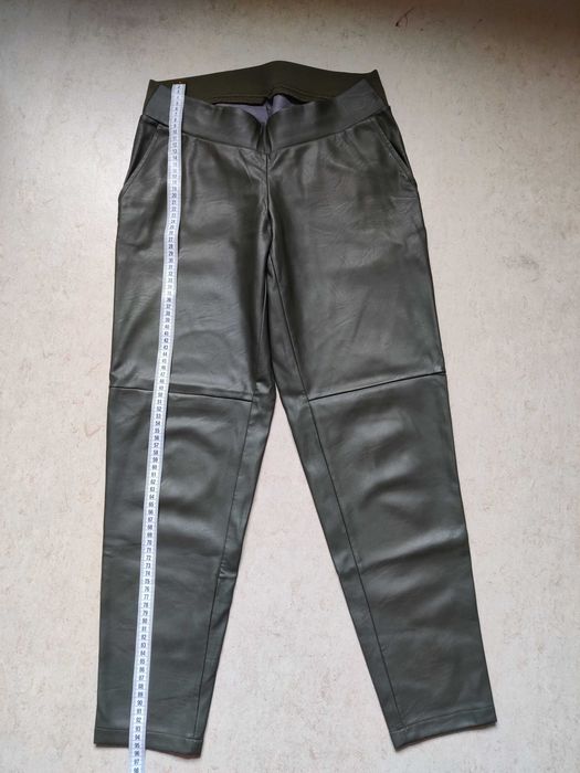 Теплі штани для вагітних з еко шкіри ,розмір S M