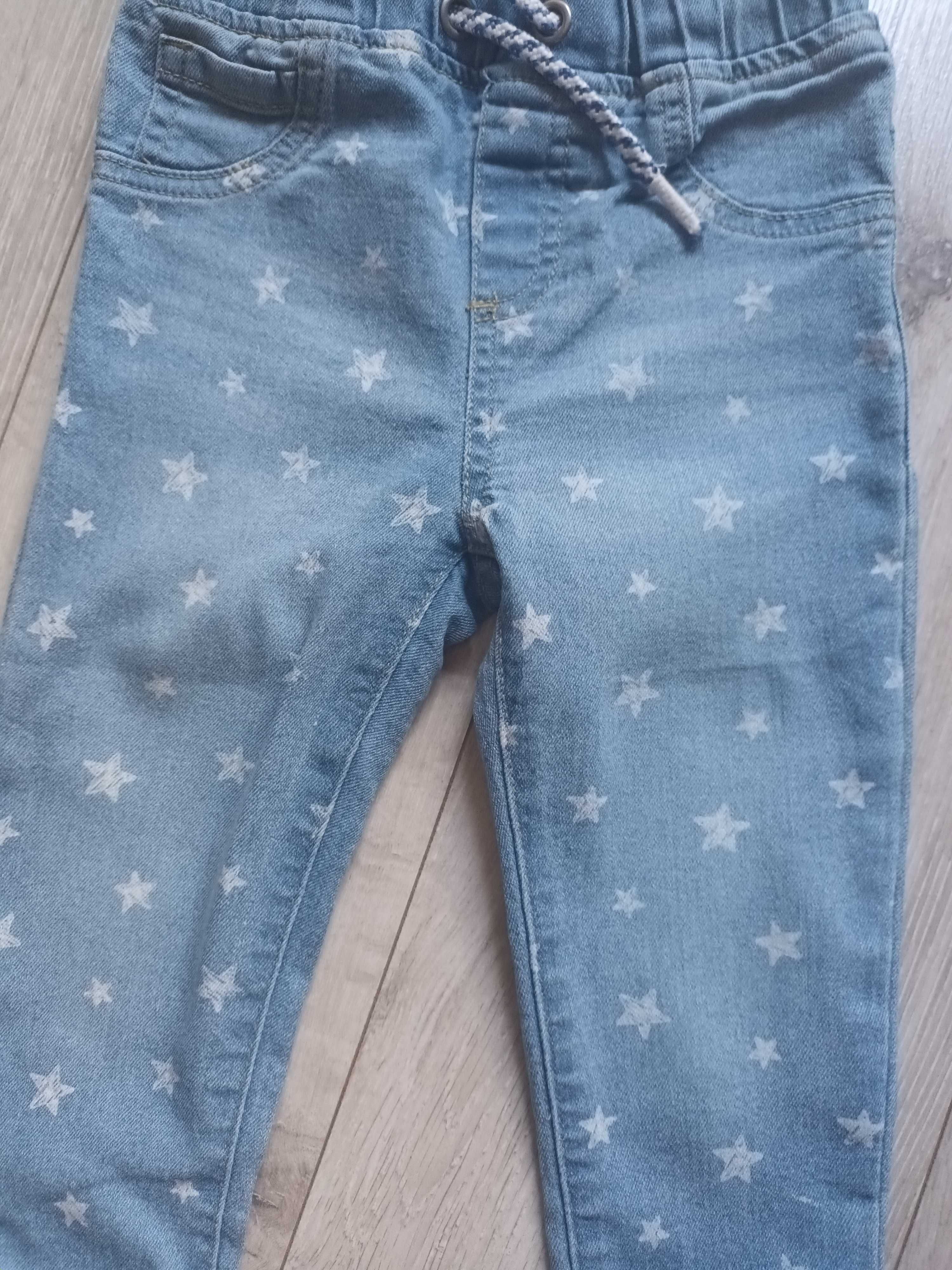 Super spodnie jeansy, r. 92