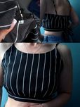 Top crop top w paski L
