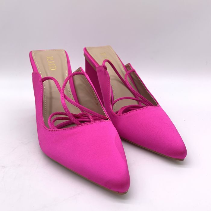 Buty damskie czółenka na klocku RAID RISHITA HOT PINK SATIN rozmiar 41