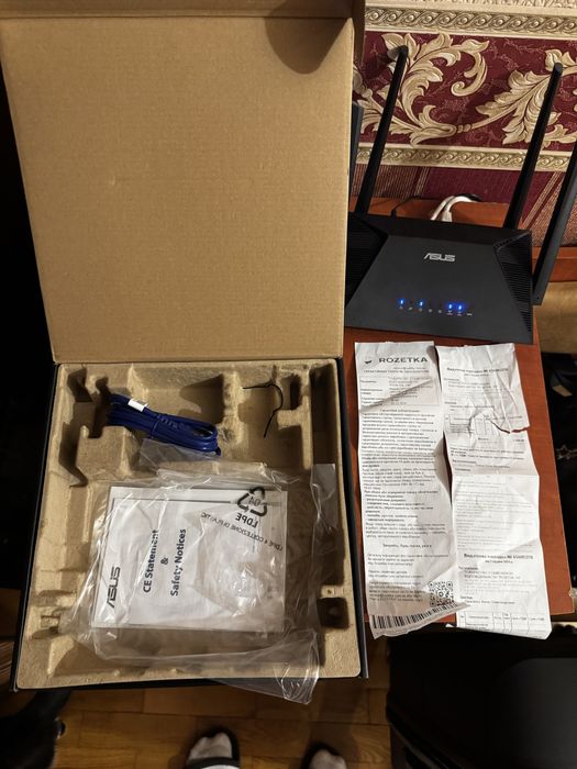 Маршрутизатор ASUS RT-AX52 WiFi 6/ АX1800 / 1 Гбит/с