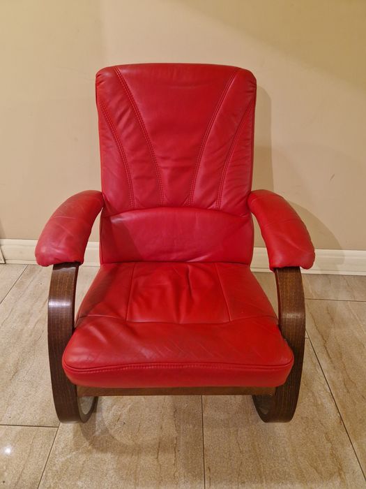 Fotele skórzane czerwone