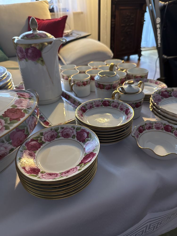 Royal Limoges zestaw obiadowo kawowy