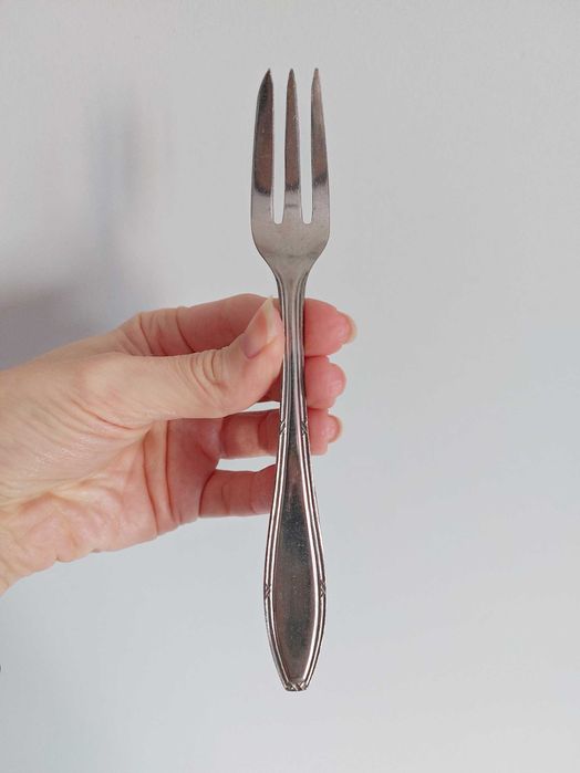 6 widelczyków deserowych Hefra, stainless, nierdzewne, kawowe