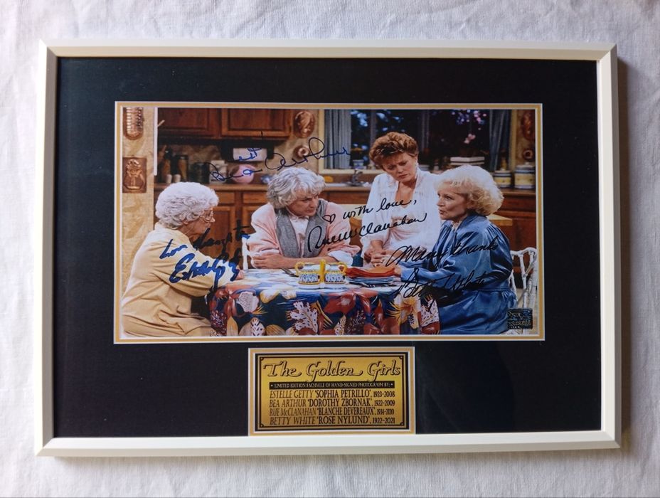 Moldura Série The Golden Girls Cast com Autógrafos (A4)