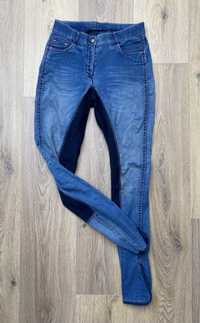 Bryczesy HKM 36 jeansowe pełny lej