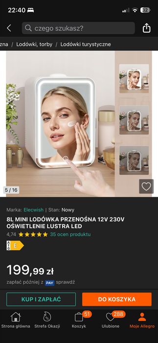 Mini lodówka przenośna 8L