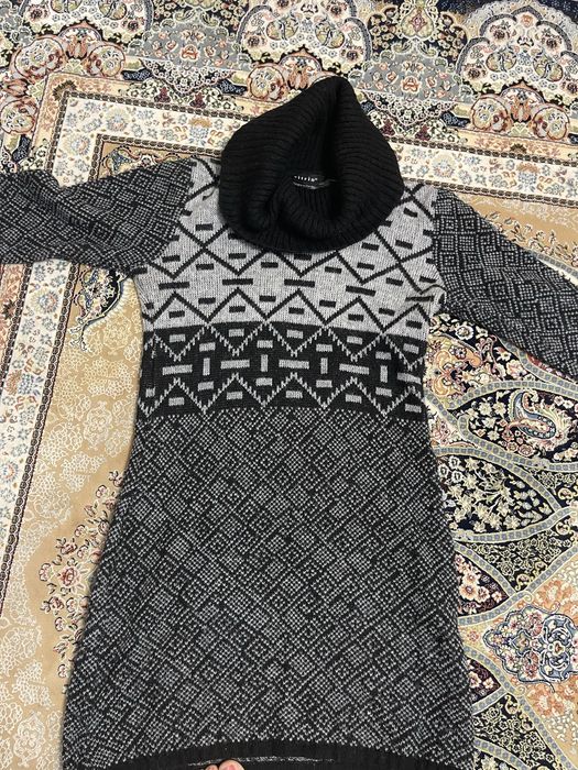 Тепла сукня  туніка з широким воротом