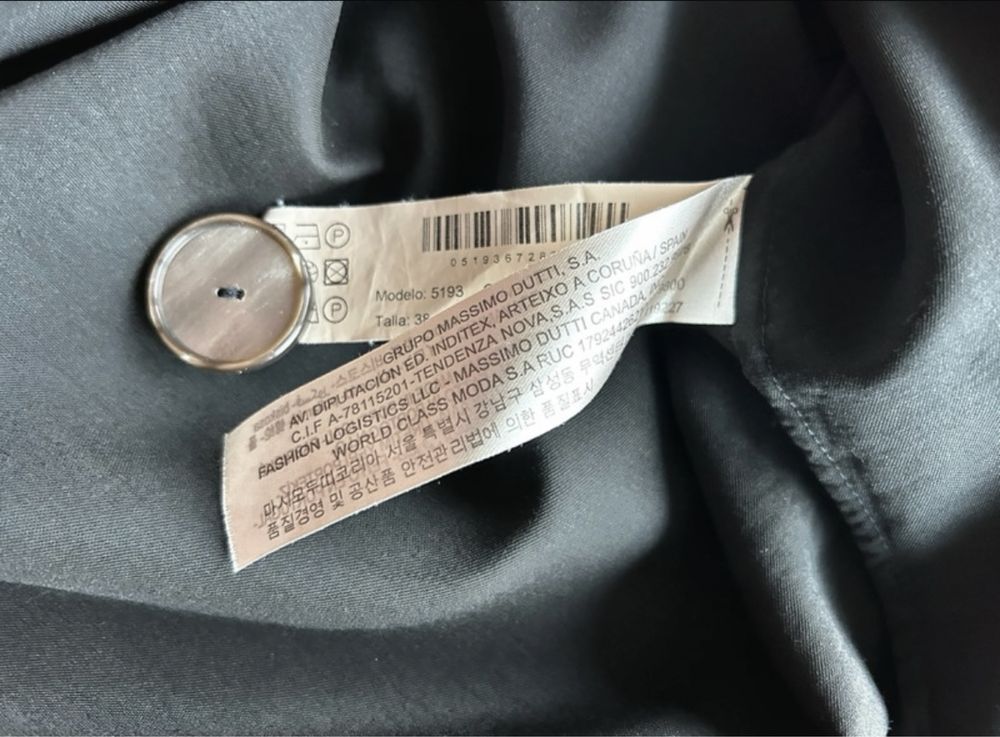 Massimo Dutti elegancka koszula czarna M