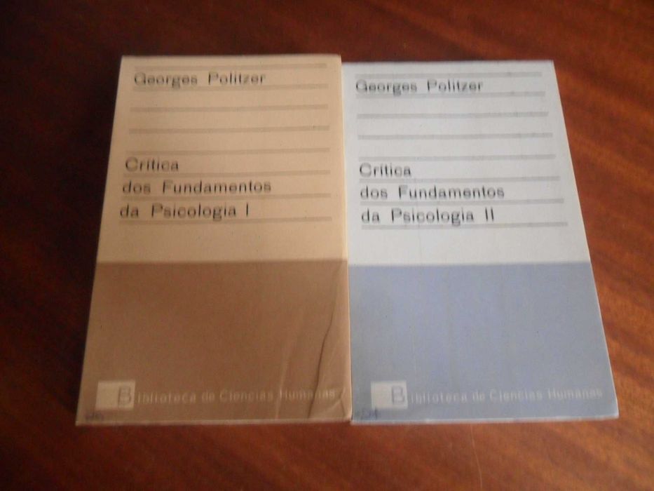 "Crítica dos Fundamentos da Psicologia" - 2 Vol. de Georges Politzer