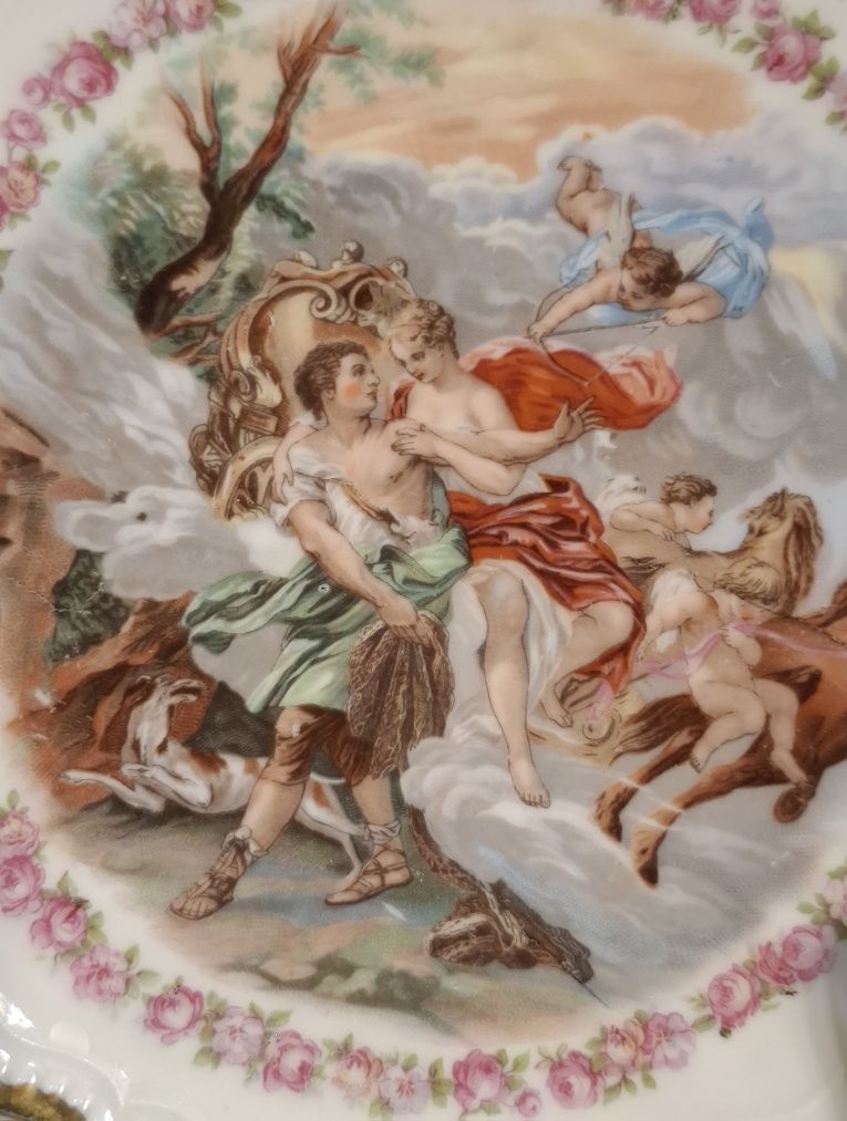 Porcelana 1890 r. Jaworzyna Śląska P.K Silesia talerzyk Eklektyczny