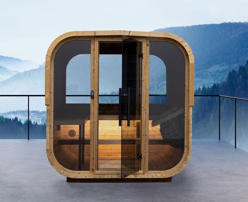 Sauna zewnętrzna Hanscraft Quadra X Premium szyba panoramiczna NOWOŚĆ!