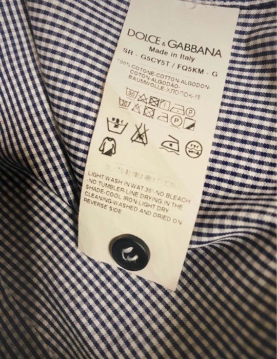 Camisa Dolce e Gabbana Xadrez Slim Fit