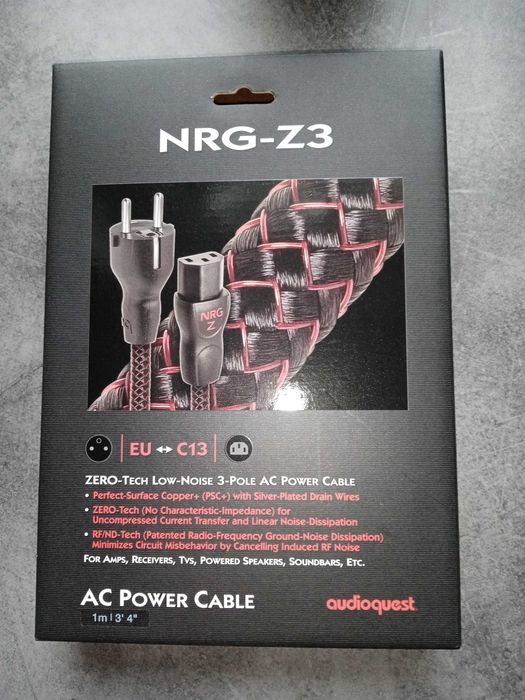 Kabel zasilający Audioquest Z3 1m.