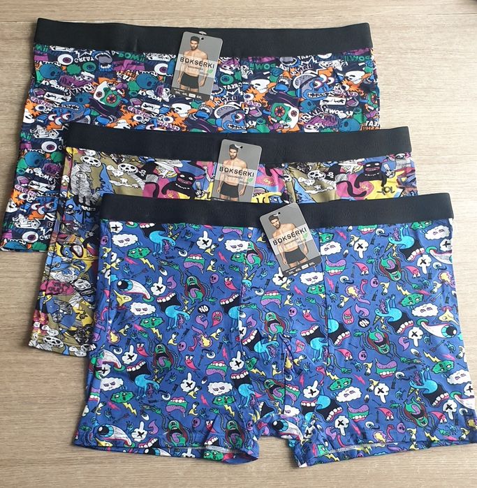 3×męskie bokserki 5XL, bawełna