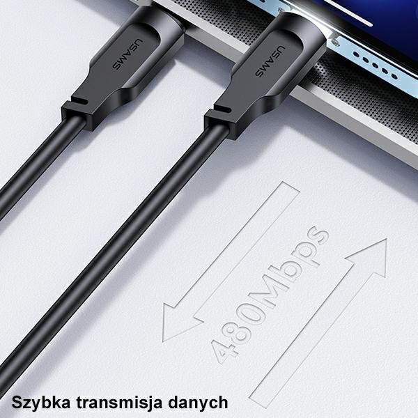 USAMS Kabel USB-C na Lightning 20W 1,2mPD Fast Charging Lithe Series
