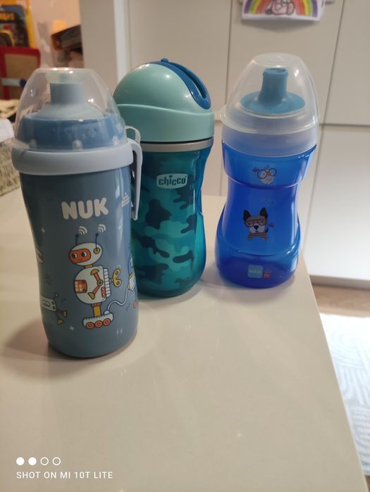 Garrafas de água para criança, NUK, Chicco e MAM