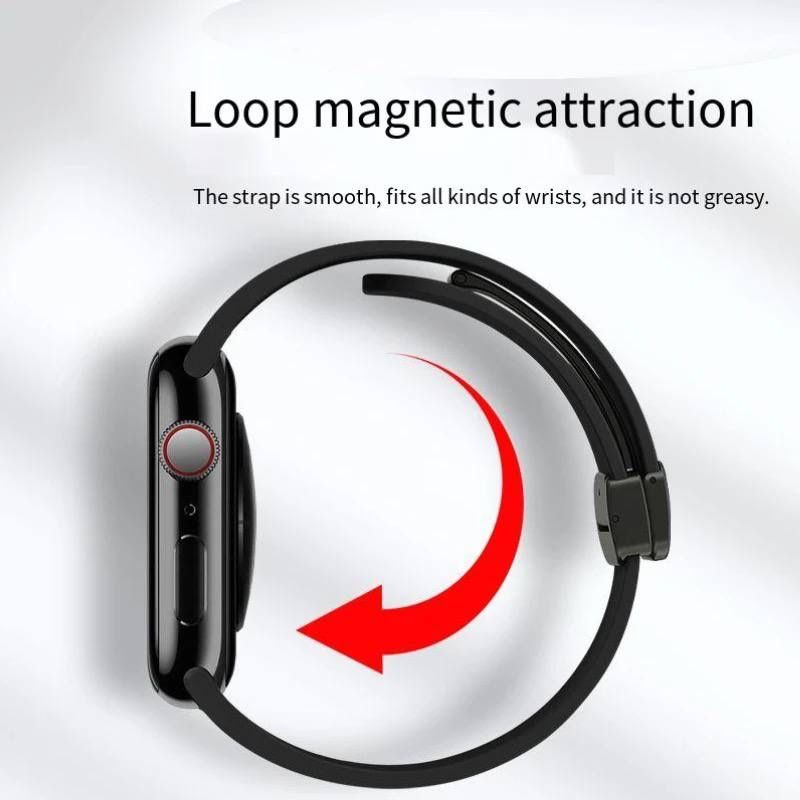 Budgundowy Pasek magnetyczny Apple Watch 3/4/5/6/7/8/9/SE/ULTRA