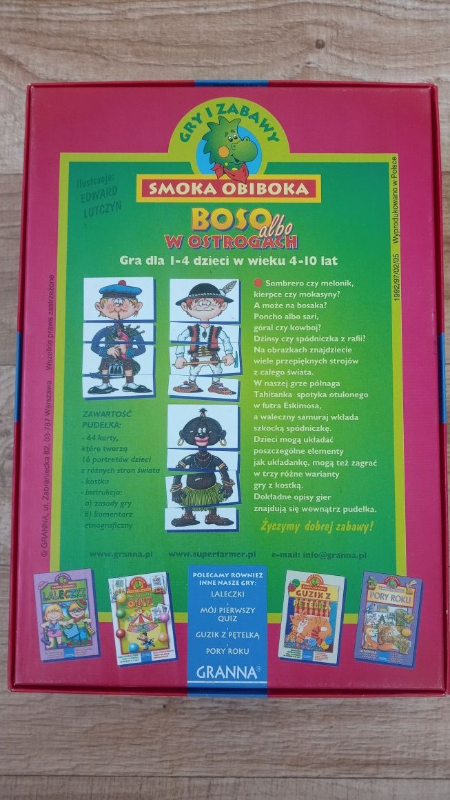 Boso w ostrogach gry i zabawy gra dla dzieci rodzinna Granna używana