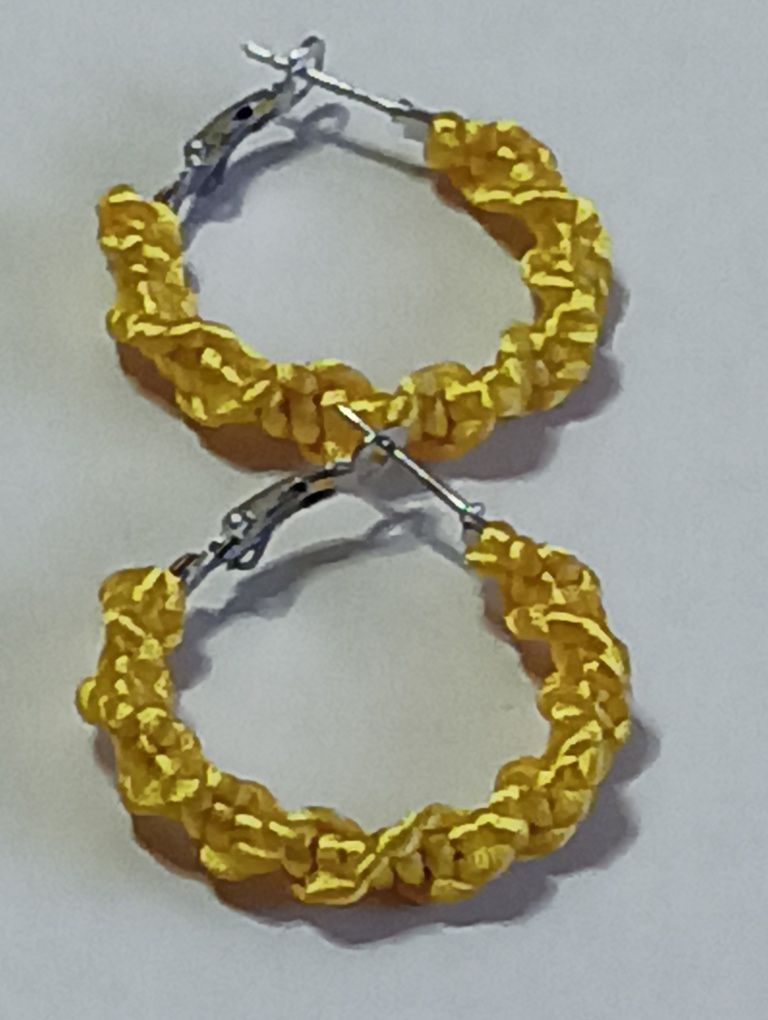 Argolas em macramé