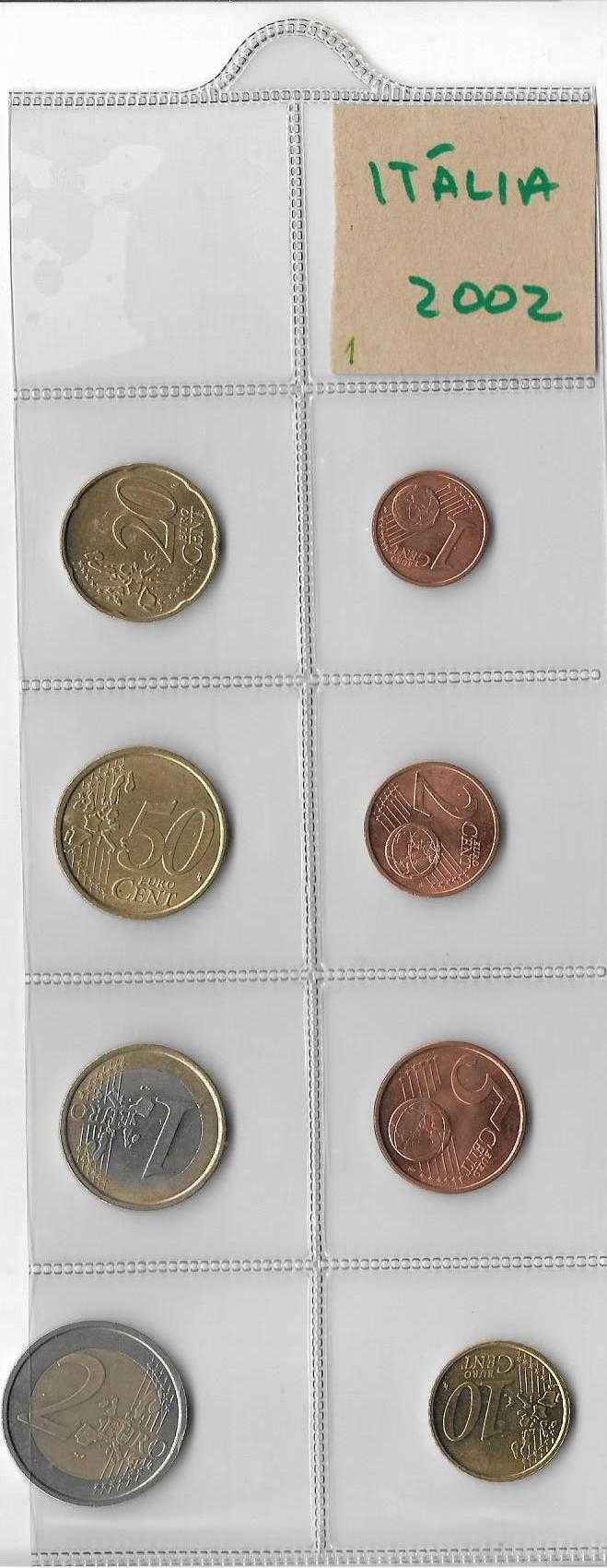Itália - - - ( Euros )  - - 2002 - Set Anual de Moedas